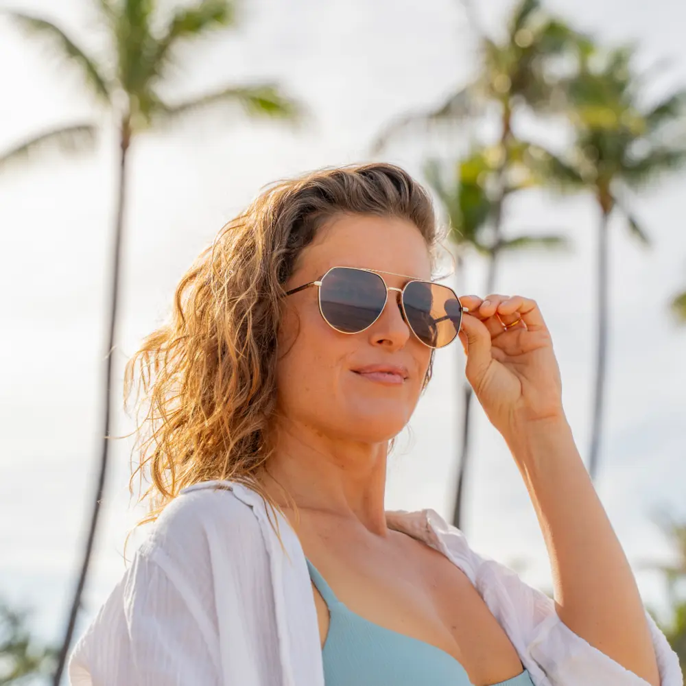 Tangle Free Aviator Hex - Amber Gold Polarized - Image 5