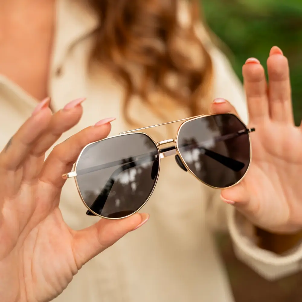 Tangle Free Aviator Hex - Black Gold Polarized - Image 7