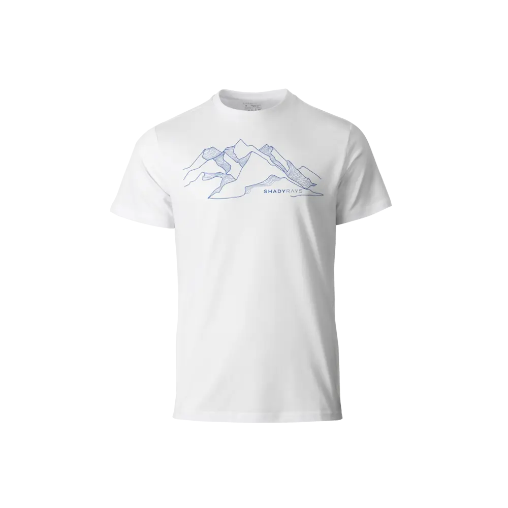 Graphic T-Shirt - Mountainscape White